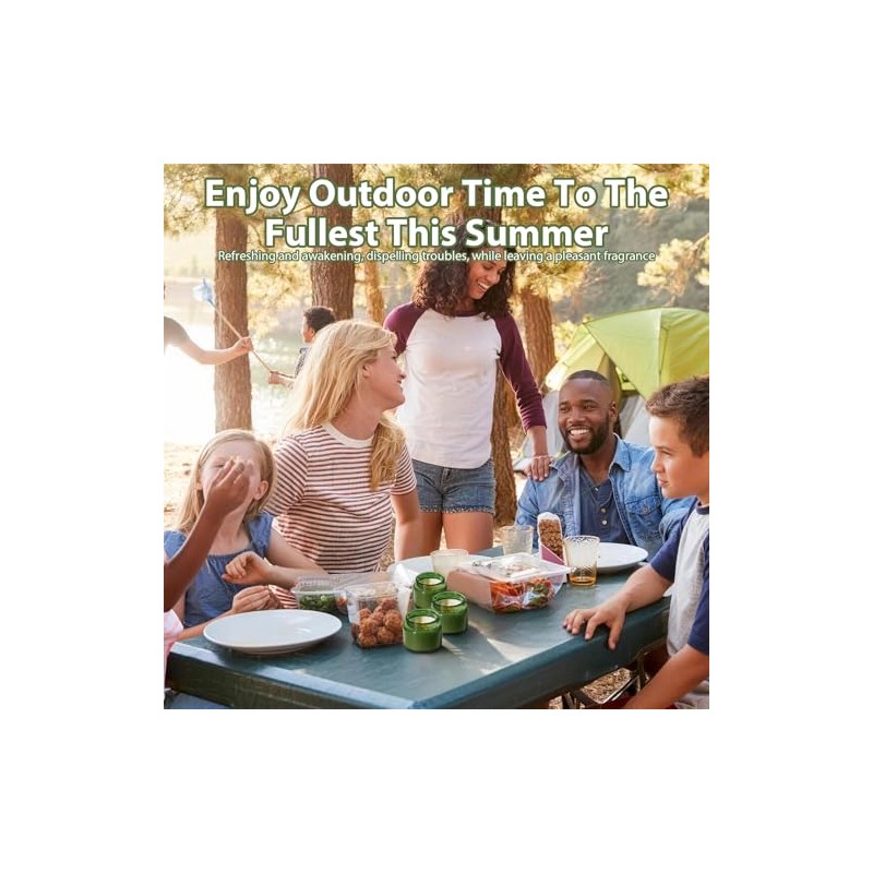 12-Pack Citronella Candles in Reusable Tins for Outdoor Ambiance