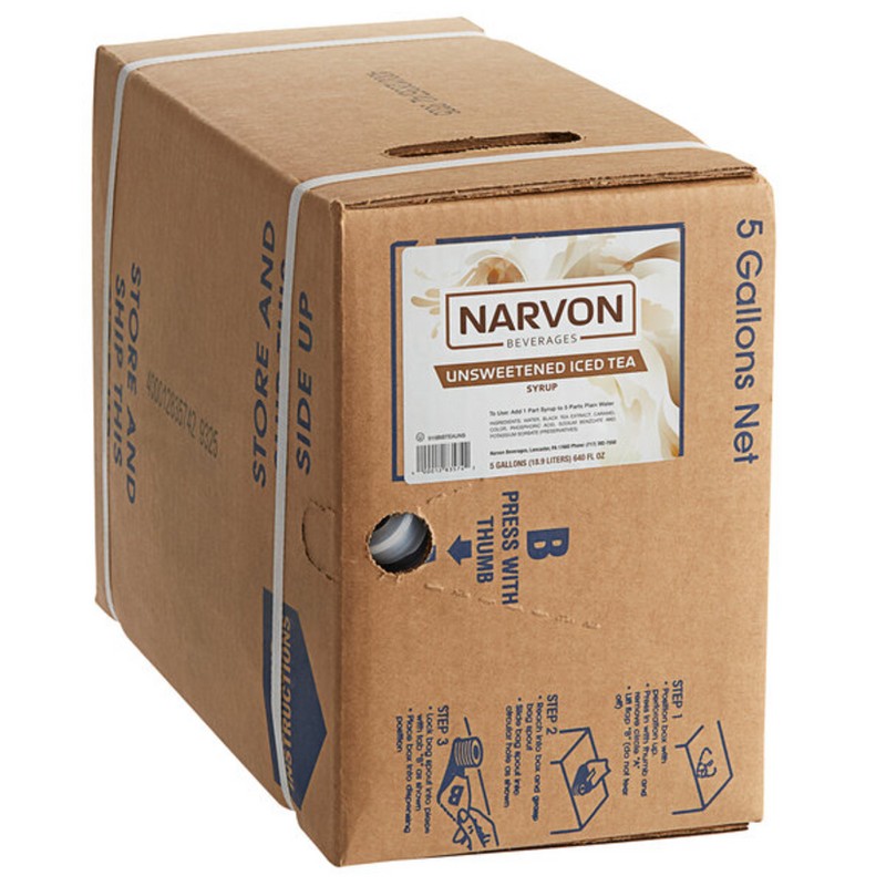 Narvon Unsweetened Iced Tea Flavor Beverage Concentrate Soda Syrup 5