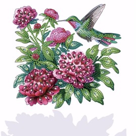 Tabletop Diamond Art Kits for Adults - Hummingbird Diamond Painting Figurines Ornaments, DIY 5D Diamond Art Statues Diamond Dots Sculpture Special Shaped Paintings with Diamonds Gem Art and Crafts