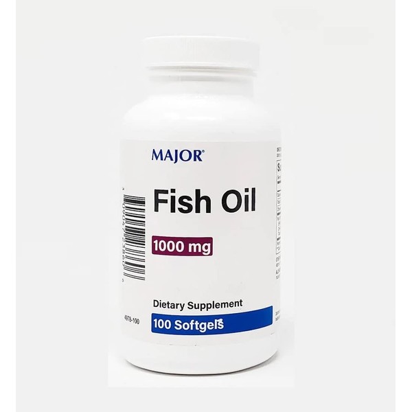 Major Fish Oil Cholesterol Free 1000MG 100 Soft Gels