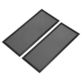 sourcing map 2Pcs Floor Vent Covers, 12"x5.5" Magnetic Floor Register Screen, Air Vent Mesh Filters for Floor Wall Ceiling Catch Debris, Black