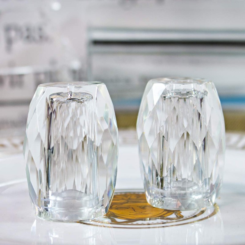 1.8" Refillable Crystal Seasoning Bottle Salt and Pepper Shakers Kitchen