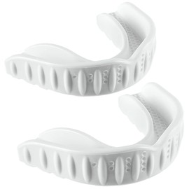 Mouth Guard Boxing, Sports Mouthguard Rugby with Mouthguard Case, Suitable for Boxing,Football, Rugby,Lacrosse, Hockey, Basketball, for Adults(Age11+) (2 Pack White)