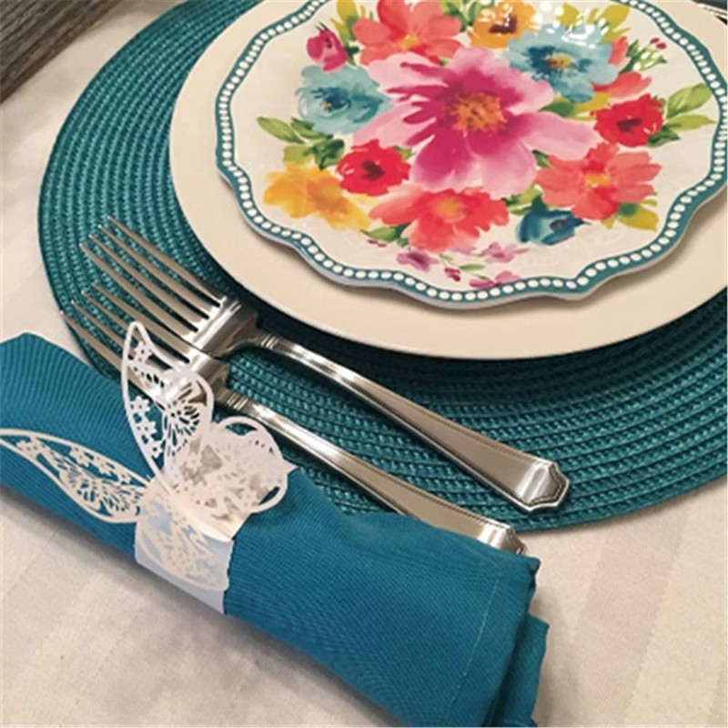 Lavandi 100pcs 3D New Butterfly Paper Napkin Rings Weddings Party