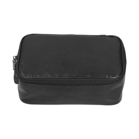 Fireproof Document Box, 23 x 14 x 10 cm / 9.1 x 5.5 x 3.9 inches, 3-Layer Storage Box with Lock, Zip, Fireproof, Waterproof, for Important Document Certificates, Passports, Cards (Black)