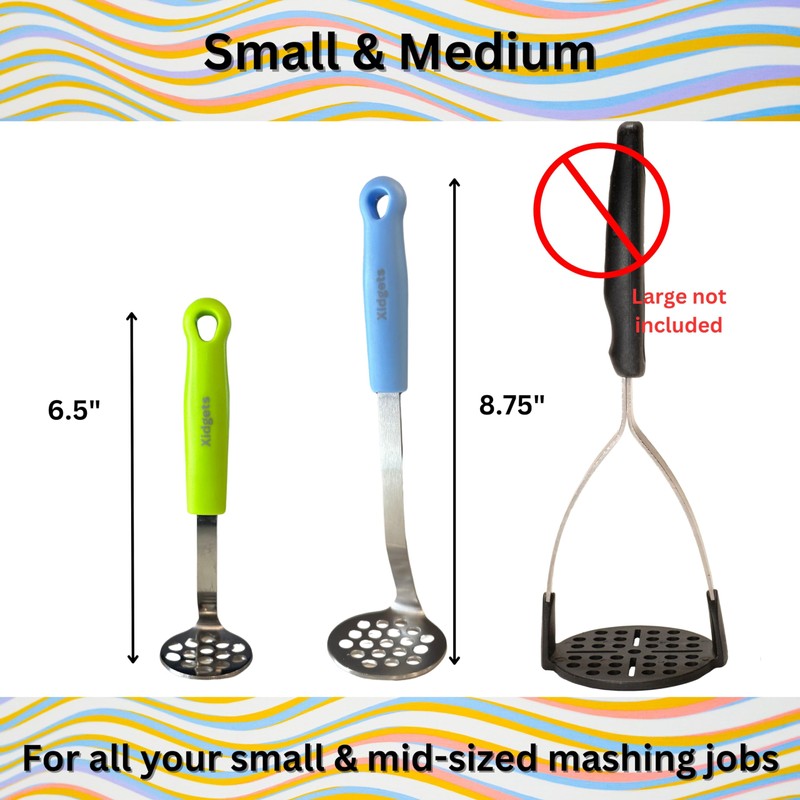 Mini & Medium Masher Box Set. Avocado & Small Potato