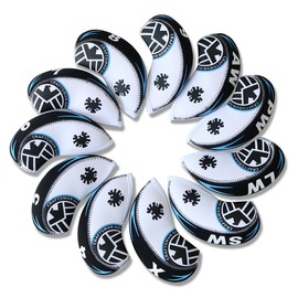 CRAFTSMAN COSMO Series Head Cover, Golf Iron Cover, Anti-Lost X#, 11 Pieces, All 3 Colors (White)