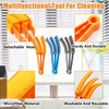 3 Pack Microfiber Feather Duster with 6 Microfiber Sleeves, Window