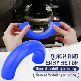GLOBLED 2 PCS Tow Hooks Covers Hitch Cover Fits for Ford F150 2004-2025, Bronco Base/Outer Banks/Big Bend 2021-2025 Compatible with Tundra Toyota Accessories 2017-2021-Blue
