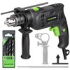 GALAX PRO 4.5Amp 0-3000RPM Corded Hammer Drill, 5pcs Bit, Hammer