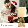 EJIAXIN Rattan Lamp Boho Lamps Set of 2-13.75" Mini Farmhouse