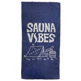 SAUNA VIBES Bath Towel, 23.6 x 47.2 inches (60 x 120 cm), Total Pile Tailoring, Imabari Towel, Organic Cotton, Antibacterial, Deodorizing, Men's, Women's, Sauna Vibes, multicolor (navy / gray)