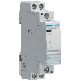 Hager ESC225S Installation Contactor for Row Installation 25A 2S 230V Hum-Free