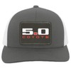Coyote 5.0 S550 S197 Trucker Snap Back Hat Graphite/White/Rectangle