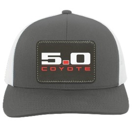 Coyote 5.0 S550 S197 Trucker Snap Back Hat Graphite/White/Rectangle