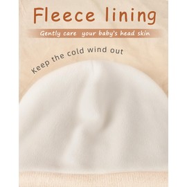 FURTALK Unisex Baby Toddler Child Beanie Knitted Hat with Soft Fleece Lining Warm Winter Hat for Girls and Boys, beige