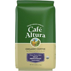 Cafe Altura Whole Bean Organic Coffee, Decaf French Roast - Water Process (Packaging May Vary)