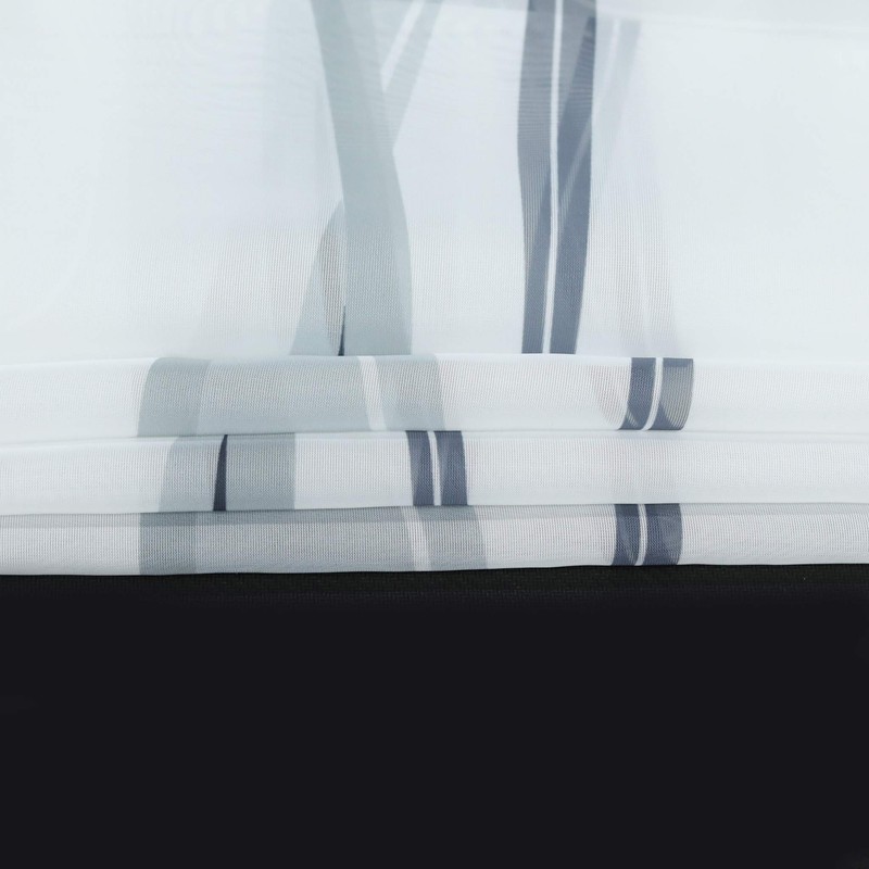 Eslir Roman Blind with Tabs, Transparent Tab-Top Kitchen Curtains, Modern