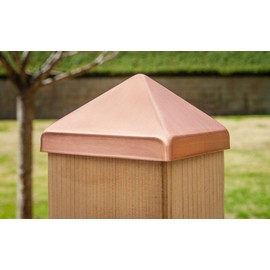 Solid Copper 4x4 Pyramid Post Cap (3 1/2")