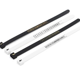 JOYAUS [4 Pack] US UK Ring Sizer Measuring Set, Plastic Reusable Finger Size Gauge Measure Tool with Cleaning Cloth Jewelry Ring Sizers 1-17 USA A-Z UK Sizer