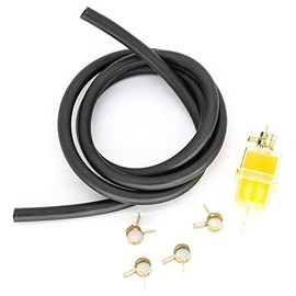 Motorcycle Scooter 6mm Gas Inline Fuel Filter Oil Gasoline Hose Line Motorbike Spring Clips Clamps Kit