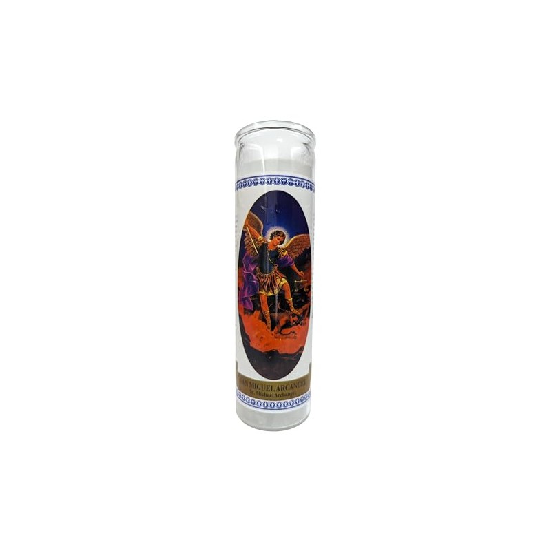 Generic St. Michael Archangel (San Miguel Arcangel) White 8"" Tall