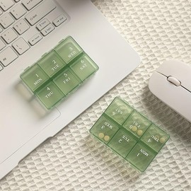 Portable 6-grid Pill Storage Box, 1 Count Mini Pill Organizer, Portable Pill Box for Home & Office & Travel