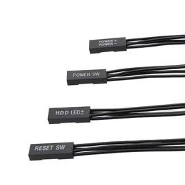 4PCS 2 Pins Single Female to Dual Male Jumper Splitter for PC Motherboard Power Light-Emitting Diode Switch Reset HDD Hard Drive