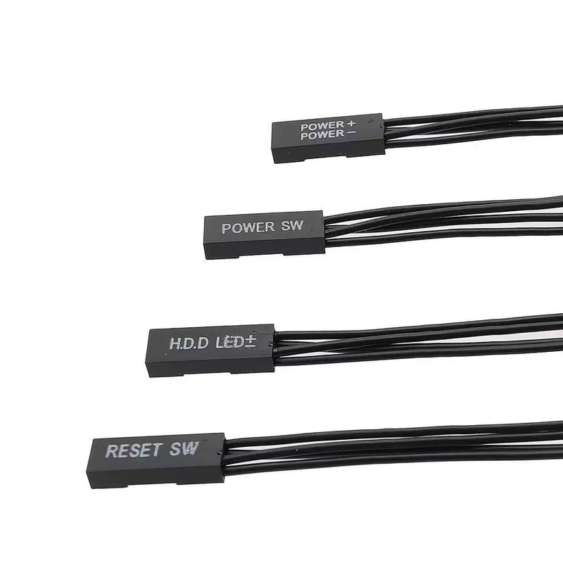 4PCS 2 Pins Single Female to Dual Male Jumper Splitter
