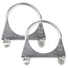 2 Pcs 65mm Exhaust Clamp, Heavy Duty Exhaust Clamps U Clamps, Special Clamp for Exhaust Pipe U-Shaped Galvanized Pipe Clamp, Exhaust U Bolts for 65mm Diameter Exhaust Tail Pipe Clamps