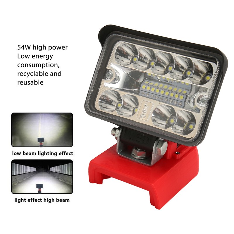 3in LED Rechargeable Work Light 18PCS Lamp Beads 2800lm 54W