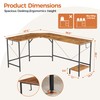 Mericonia L Shaped Desk,66 Inch,Corner Desk for Home Office,Computer Gaming