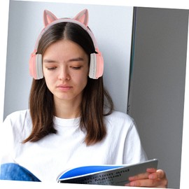 KOMBIUDA Wireless Gaming Headset Over Ear Headphones Surround Sound for Immersive Gaming Built Chip Cat Ear Design Compatible Pc and Laptops