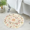 Uphome Small Round Rug 2’ Circle Cute Bath Mat with