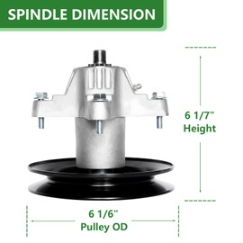 Lawn Mower 42 inch Deck Rebuild Kit Compatible with MTD Cub Ca det Troy-Bi lt For 2 Spindle 618-04456 918-04456, 2 Blade 742-0616 490-110-M115, 2 Idler Pulley 753-08171 956-04129, 1 Be lt 754-04060