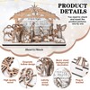 MiniInflat Christmas Wooden Nativity Scene Decorations Set with Base Christmas