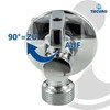 Tecuro Elbow 1/2 Inch x 3/4 Inch Mini Ball Valve
