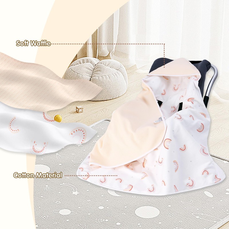 Miracle Baby Car Seat Swaddle Blanket for Babies, Waffle Carseat