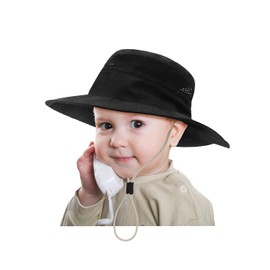 ZURLEFY - Sombrero de malla para bebé niña, protección solar UPF 50+, sombrero ajustable para playa de verano, 11, Medium