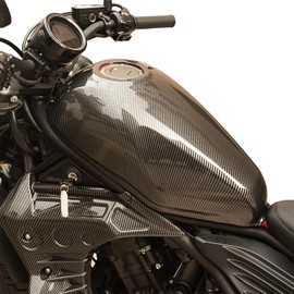 Motorcycle Gas Tank Cover for Rebel CMX 500 300 250 CMX500 CMX300 CMX250 2017 2018 2019 2020 2021 2022 2023 2024 Fuel Trim Fairing Cowl Protector, Carbon Fiber Look