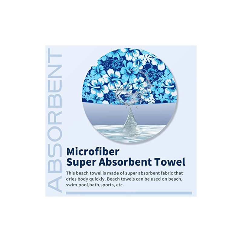 TwoYek Extra Large Microfiber Beach Towels - 6 Pack