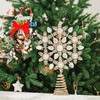TZSSP Tree Topper Metal Silver Star Snowflake Treetop Festive Party