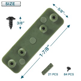 Coarbor Connectors Kit for Artificial Grass Wall Hard Panels Topiary Hedge Plant Wall Privacy Screen Fence Backdrop Wall, 1Set Includes 21 Connectors and 85 Screws