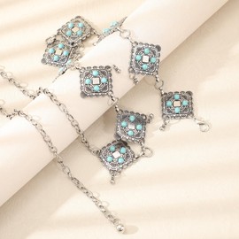 XZQTIVE - Cinturón de concho occidental para mujer, correa de cadena dorada plateada, cinturón de vaquera, para vestidos, jeans, traje de conciertos de campo, S:Fit Waist up to 36", Metal