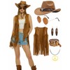 6 PC Cowgirl Western Outfits for Women Retro Cowgirl Costumes