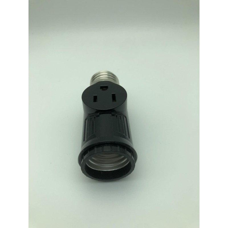 Figame 3 Prong Light Bulb Socket Plug Adapter, Polarized Bulb