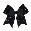 Glitter Cheer Hair Bows Ponytail Holder Elastic Band Sequins Bow-knot