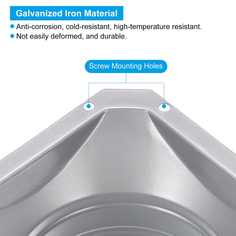 PATIKIL 8 Inch Duct Connector Flange, 2 Pcs Metal Straight