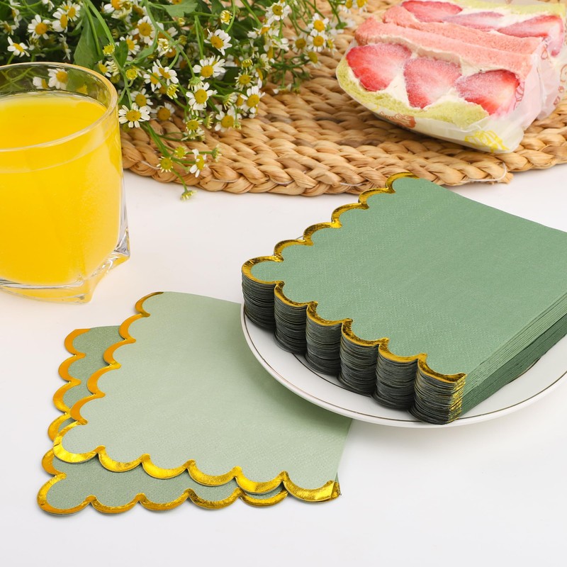 100 Pack Disposable Cocktail Napkins, 5 x 5 Inches, 2-Ply,