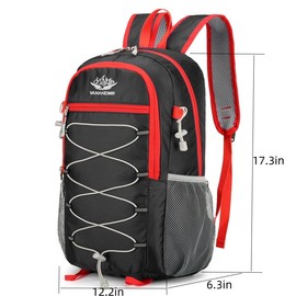 Tonykulas Foldable Lightweight Hiking Backpack Camping Cycling Travel Shopping Fitness Sports Backpack With Man And Women (Black)